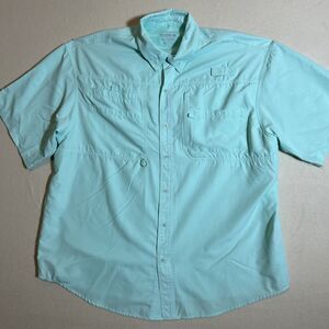 Reel Legends XXL Saltwater II Short Sleeve Vented Fishing Shirt  Blue